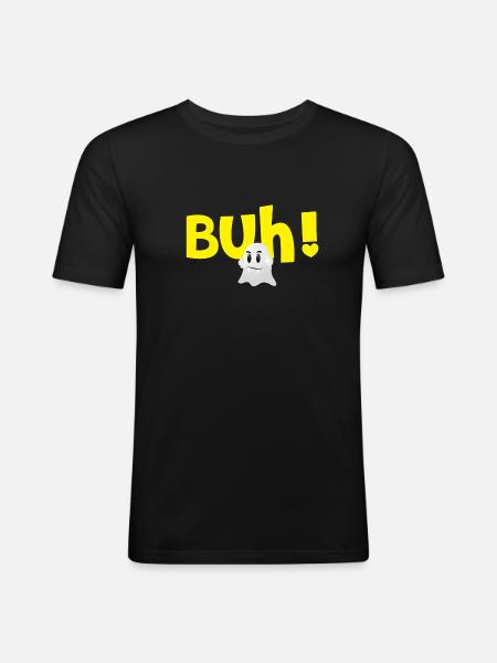 Buh ghost - Men's Slim Fit T-Shirt - black