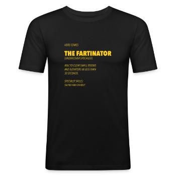 péter - T-shirt près du corps Homme - noir - Devant - Nik (191cm)