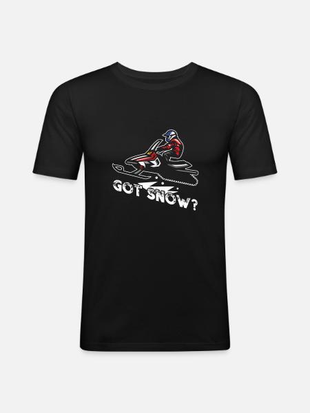 Snowmobile, snowmobile, got snow - Men's Slim Fit T-Shirt - black