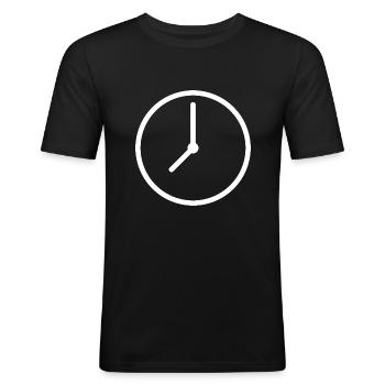 HORLOGE - T-shirt près du corps Homme - noir - Devant - Nik (191cm)