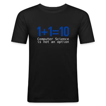Programmer - Men's Slim Fit T-Shirt - black - Front - Nik (191cm)