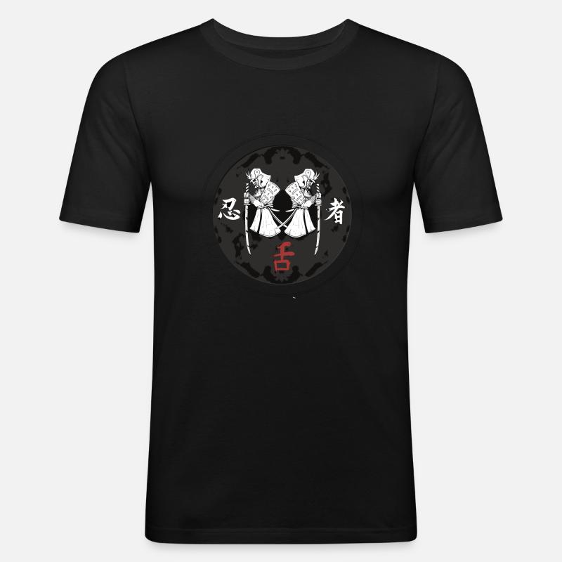 Samurai #2 - Männer Slim Fit T-Shirt - Schwarz