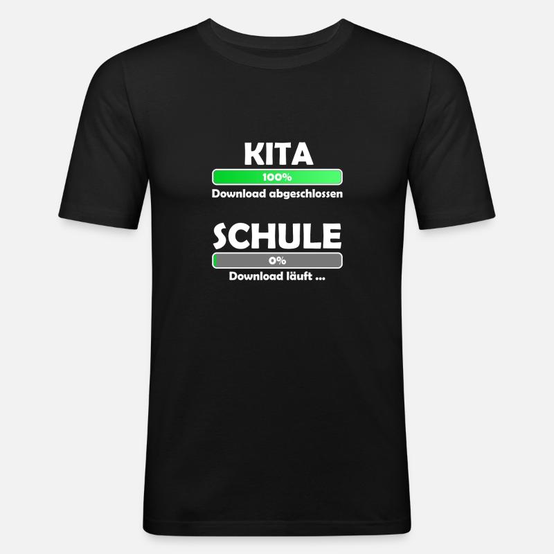 Schule loading - Schulbeginn - Einschulung - Männer Slim Fit T-Shirt - Schwarz