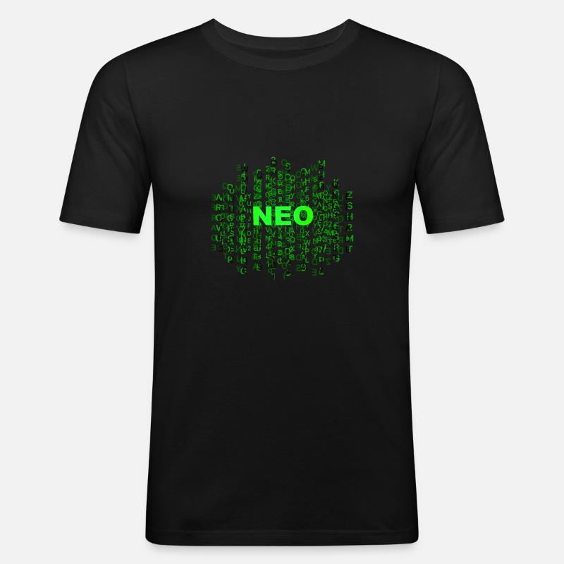 Code neo - Männer Slim Fit T-Shirt - Schwarz