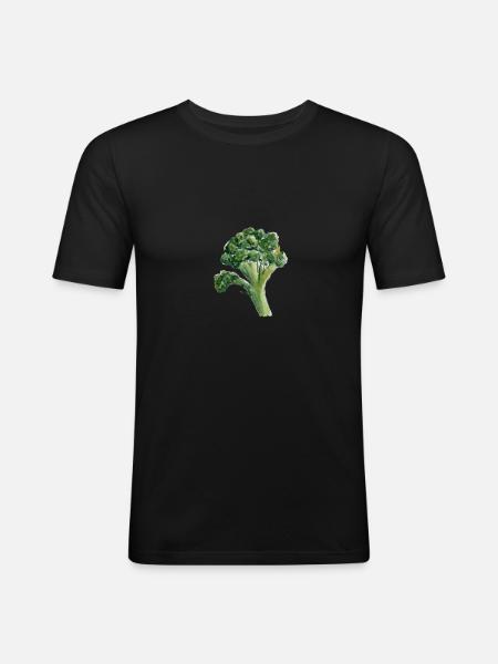 broccoli - Men's Slim Fit T-Shirt - black