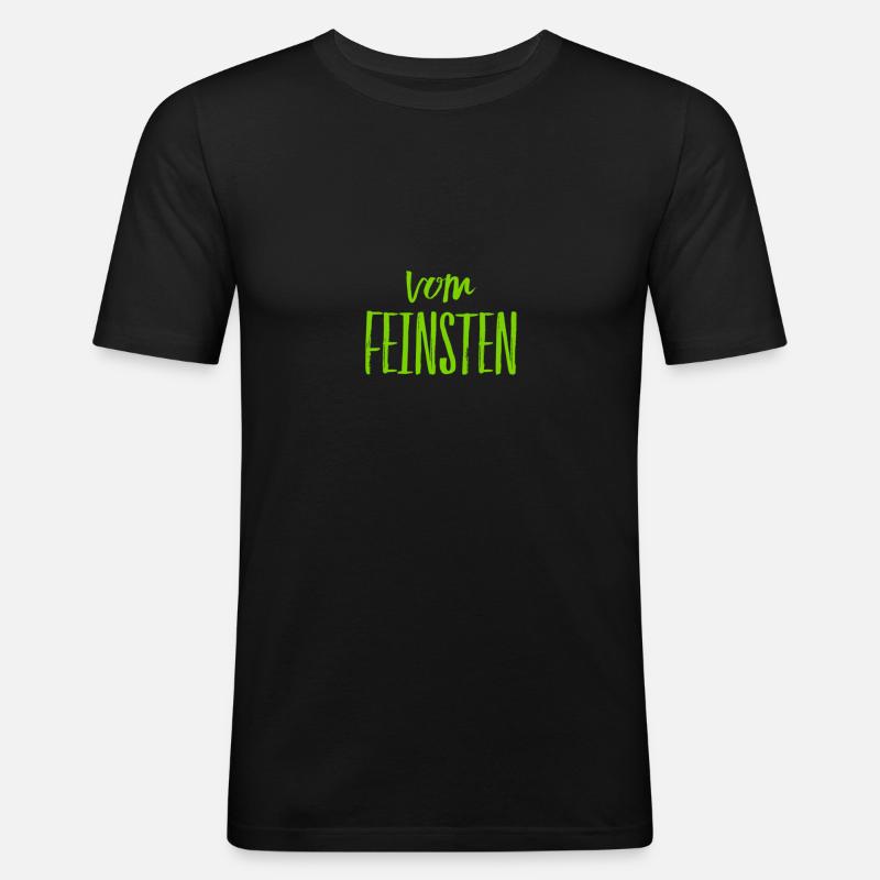 ein Kompliment - Männer Slim Fit T-Shirt - Schwarz