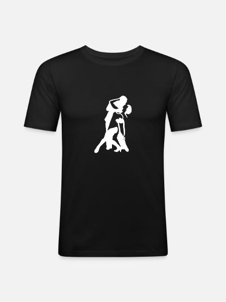 tango pair 1 - Men's Slim Fit T-Shirt - black