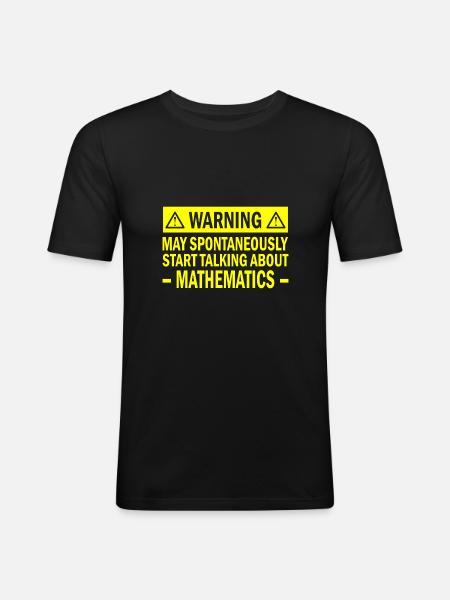Math math saying teacher gift - Men's Slim Fit T-Shirt - black