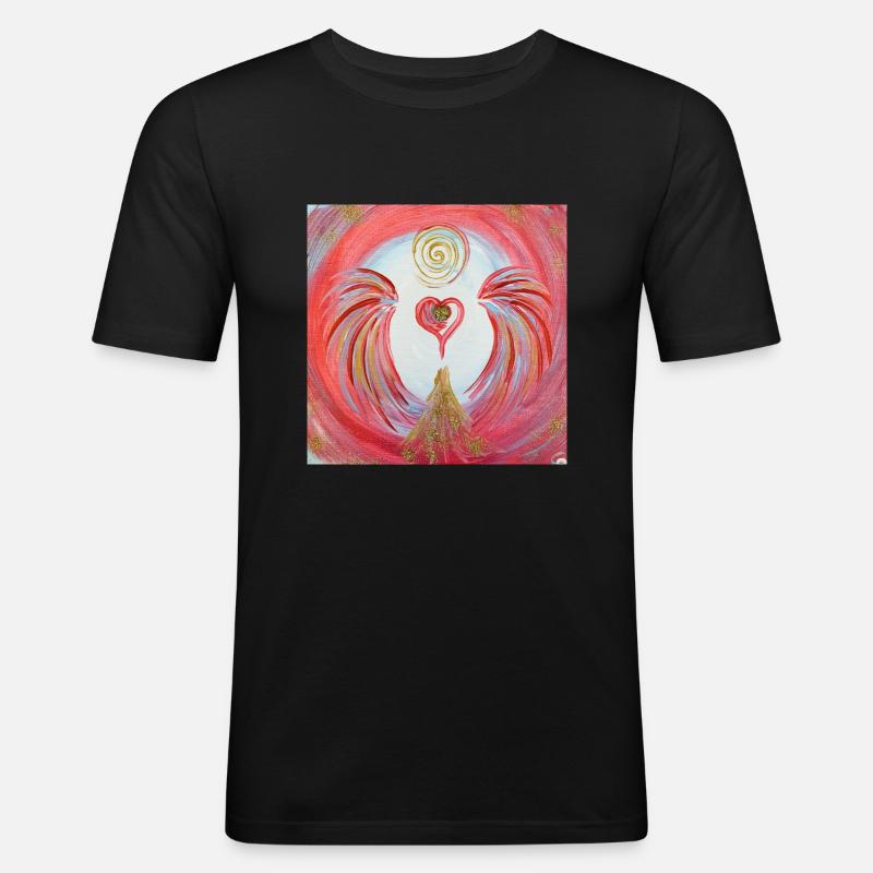 Herzengel der Sichtbarkeit - Männer Slim Fit T-Shirt - Schwarz