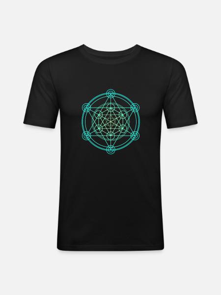 Merkaba Sacred Geometry - Men's Slim Fit T-Shirt - black