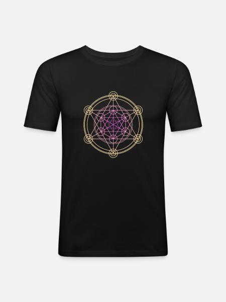 Merkaba Sacred Geometry - Men's Slim Fit T-Shirt - black