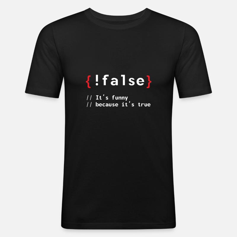 Coding Debug Admin Programme Cadeau - T-shirt près du corps Homme - noir