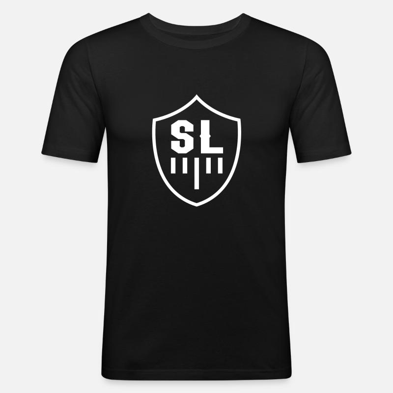 SL - Männer Slim Fit T-Shirt - Schwarz
