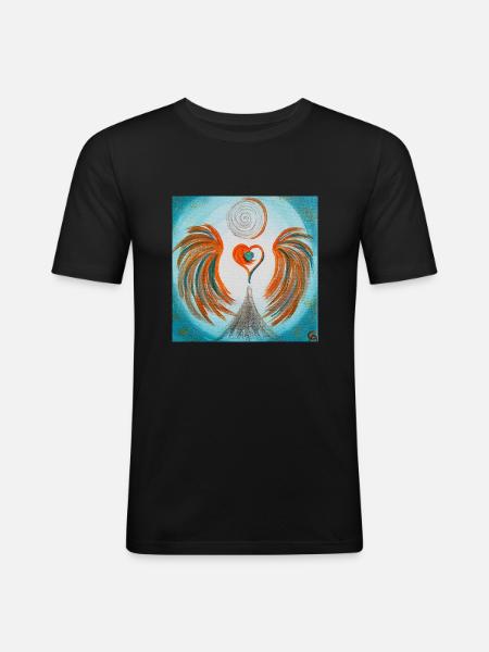 Herzgel implementation - Men's Slim Fit T-Shirt - black
