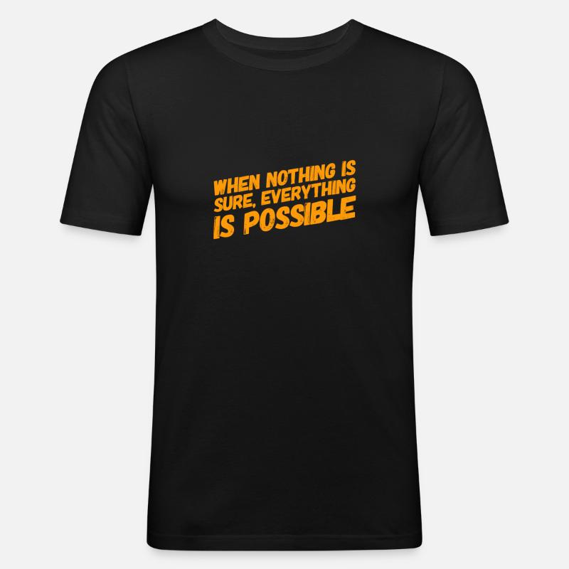 ich bin ein Optimist - Männer Slim Fit T-Shirt - Schwarz