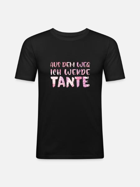 Aunt I will be aunt - Men's Slim Fit T-Shirt - black