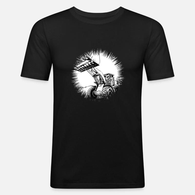 Radlader - Männer Slim Fit T-Shirt - Schwarz