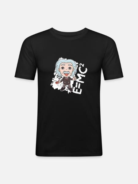 Physics Formula E=mc2 - Men's Slim Fit T-Shirt - black