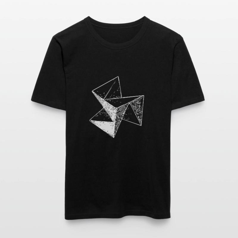 3d Vintage Triangle Cube Structure Men's Slim Fit T-Shirt