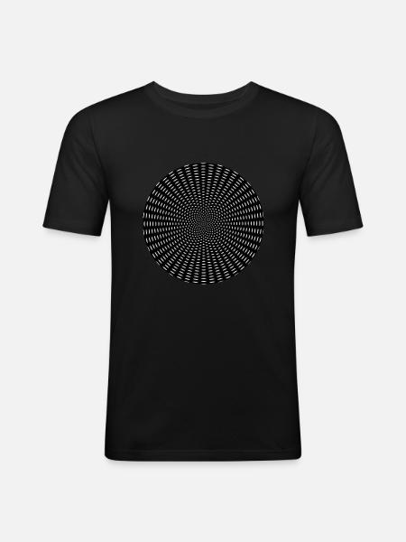 Optical Illusion Tunnel Gift - Men's Slim Fit T-Shirt - black