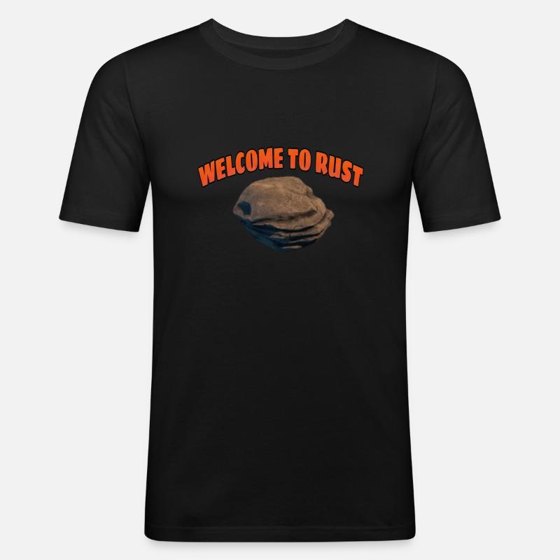 rust - Herre Slim Fit T-Shirt - sort