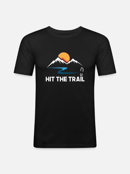 Hit the Trail - Men's Slim Fit T-Shirt - black