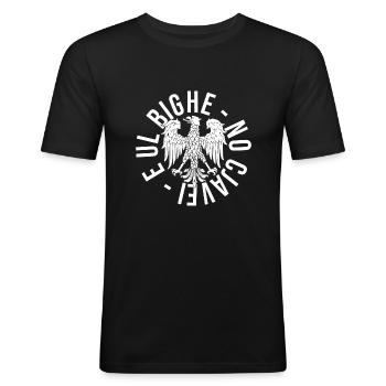 E Ul Bighe - No Cjavei Friuli Venezia Giulia Adler - Männer Slim Fit T-Shirt - Schwarz - Vorne - Nik (191cm)