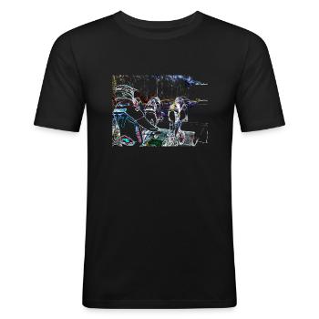 bmx - T-shirt près du corps Homme - noir - Devant - Nik (191cm)
