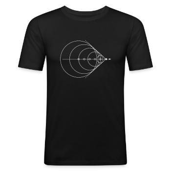 Mur du son Physique physicien Professeur de physique - T-shirt près du corps Homme - noir - Devant - Nik (191cm)