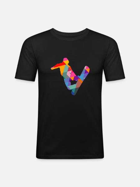 Snowboarder Snowboard - Men's Slim Fit T-Shirt - black