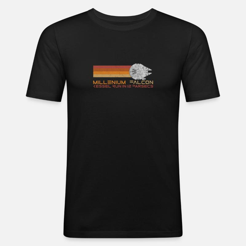12 Parsecs - Männer Slim Fit T-Shirt - Schwarz