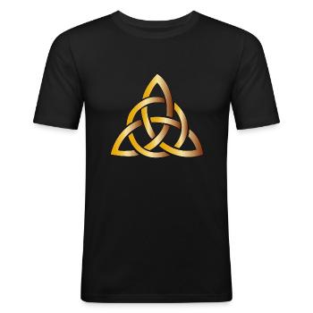 Trinity Knot - Men's Slim Fit T-Shirt - black - Front - Nik (191cm)