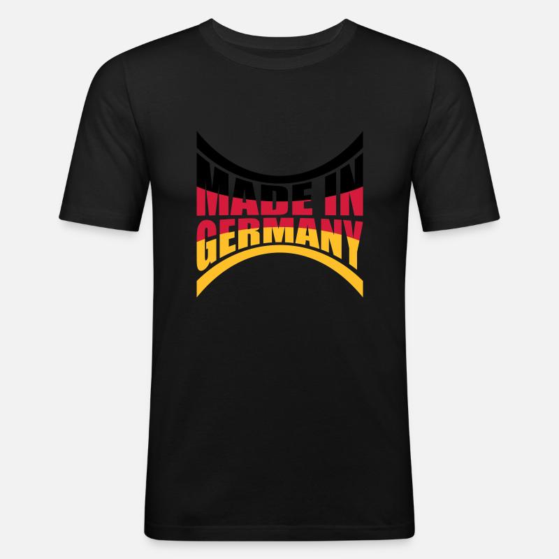 Made in Germany - Männer Slim Fit T-Shirt - Schwarz