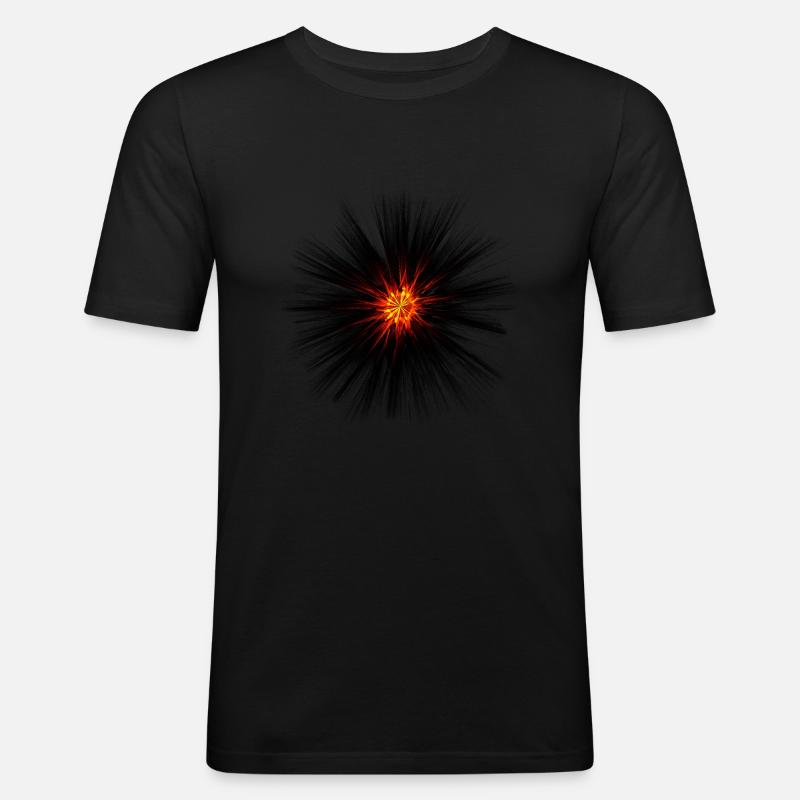 Dunkle Explosion - Männer Slim Fit T-Shirt - Schwarz