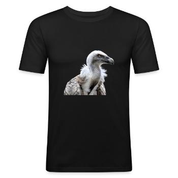 Vautour - T-shirt près du corps Homme - noir - Devant - Nik (191cm)