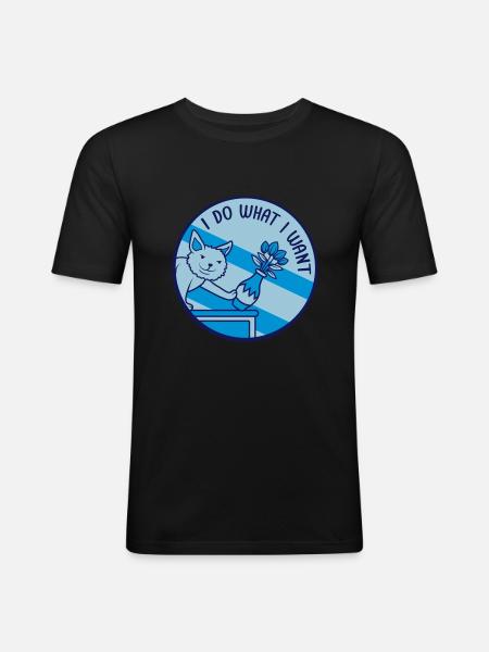 Do what I want - Men's Slim Fit T-Shirt - black