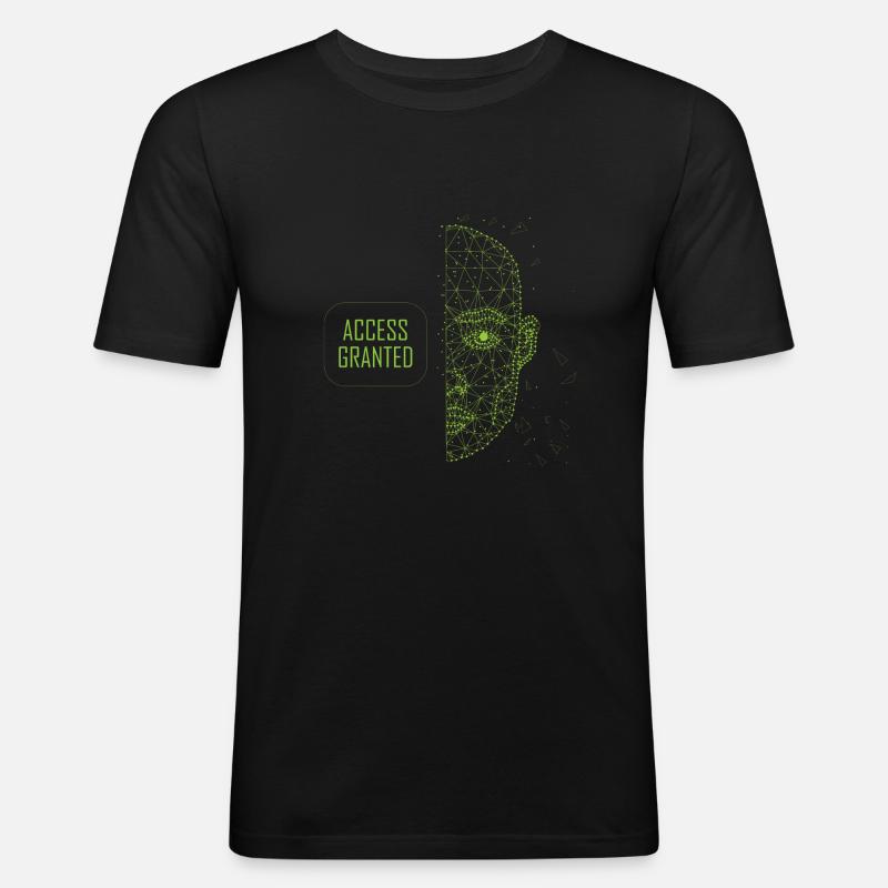 Access Granted - Männer Slim Fit T-Shirt - Schwarz