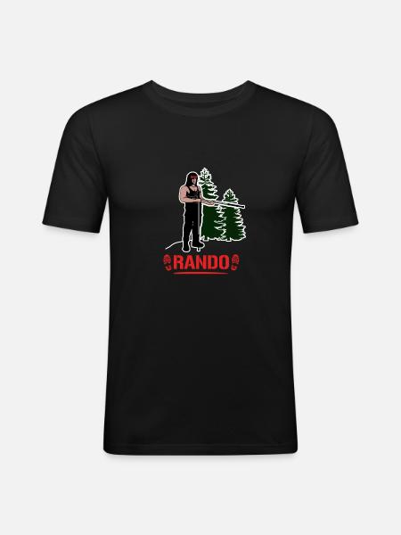RANDO (marche) - T-shirt près du corps Homme - noir