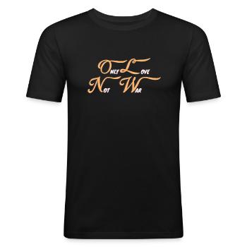 Only love - Men's Slim Fit T-Shirt - black - Front - Nik (191cm)