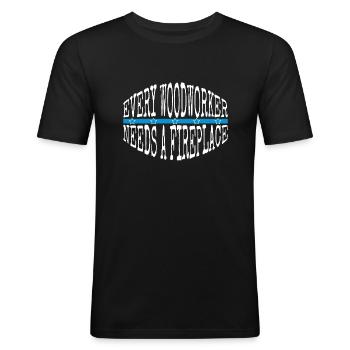 Carpenter Baby and Toddler Shirts Lumberjack Happy - Men's Slim Fit T-Shirt - black - Front - Nik (191cm)