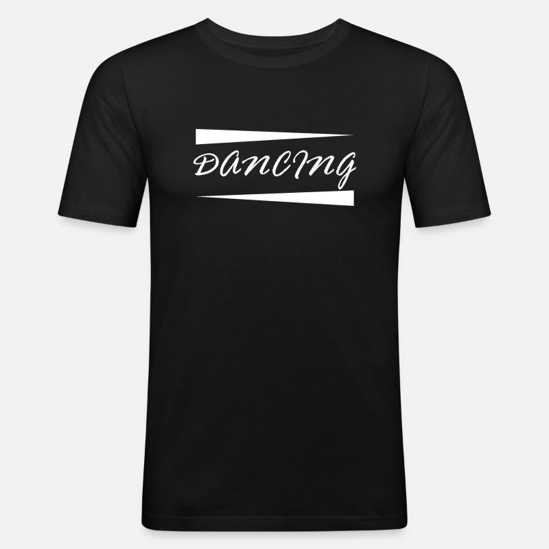 Dancing Dance Music - Männer Slim Fit T-Shirt - Schwarz