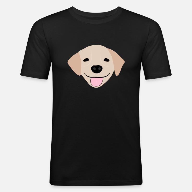 Golden Retriever 2 - Männer Slim Fit T-Shirt - Schwarz