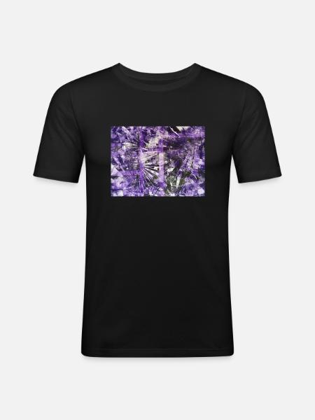 Abstraction - Männer Slim Fit T-Shirt - Schwarz