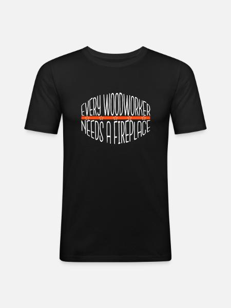 Apprentice Carpenter Funny Tshirts - Men's Slim Fit T-Shirt - black