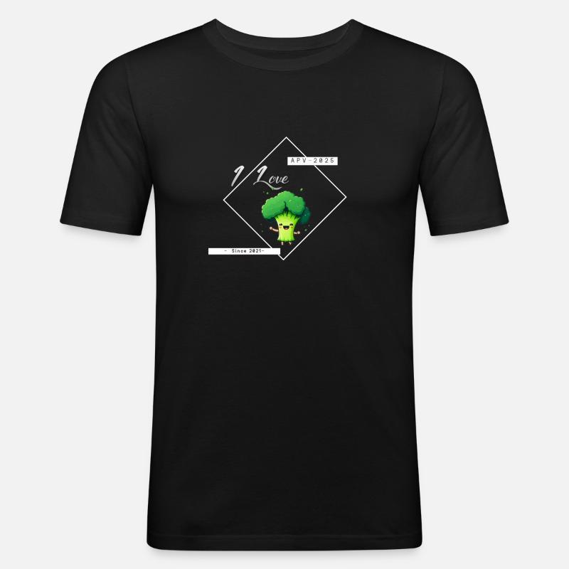 THEBROCO - Männer Slim Fit T-Shirt - Schwarz