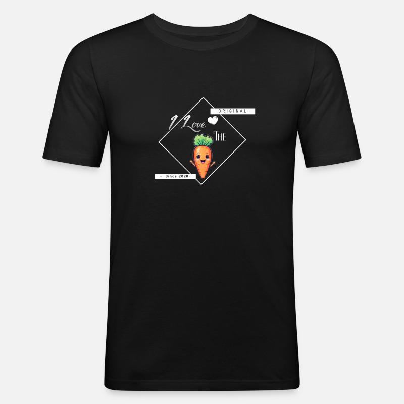 CARROVE - Männer Slim Fit T-Shirt - Schwarz