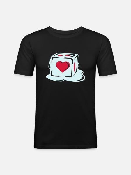 With Heart - Men's Slim Fit T-Shirt - black