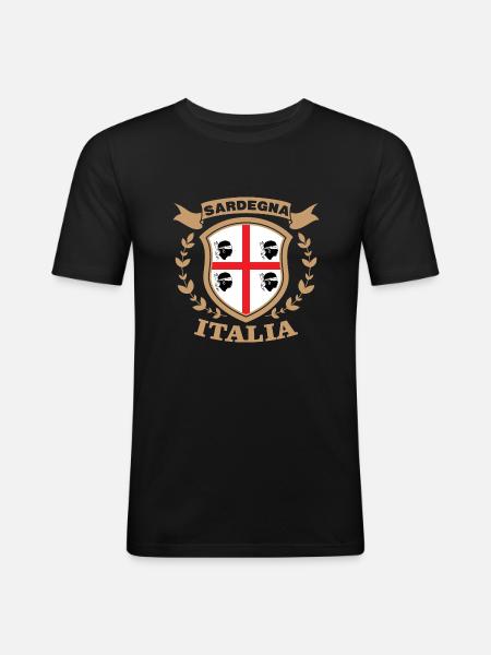 Sardegna Italia Gift Sardinia Sardinians - Men's Slim Fit T-Shirt - black