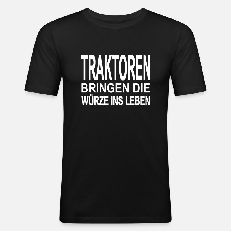 Traktor - Männer Slim Fit T-Shirt - Schwarz