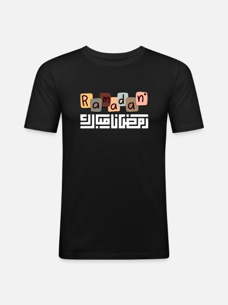Ramadan Mubarak - Men's Slim Fit T-Shirt - black